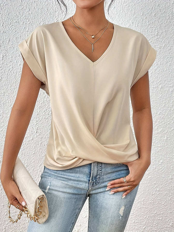 Celvara™ - Casual T-Shirt with Sweetheart Neckline