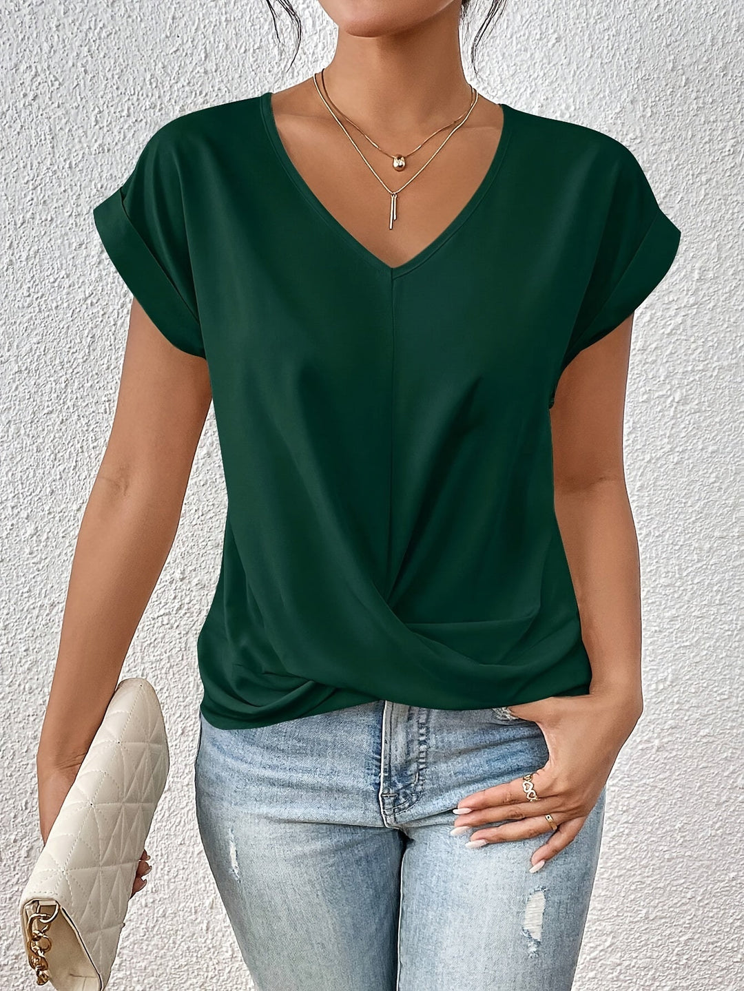 Celvara™ - Casual T-Shirt with Sweetheart Neckline