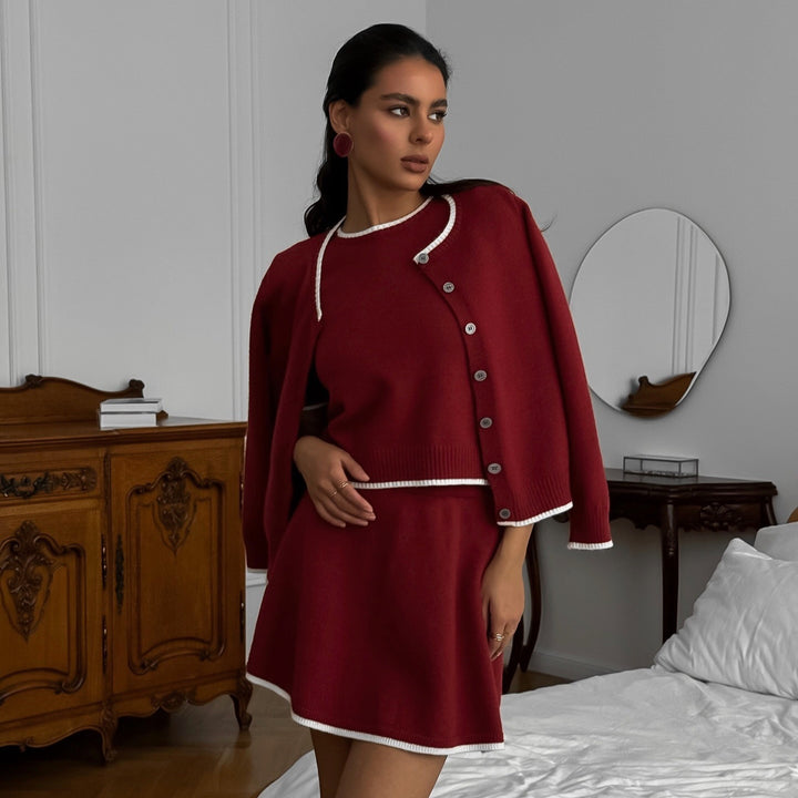 Scarvyn™ | Knit 3-Piece Skirt Set