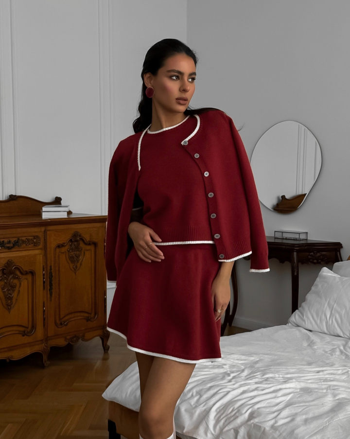 Scarvyn™ | Knit 3-Piece Skirt Set