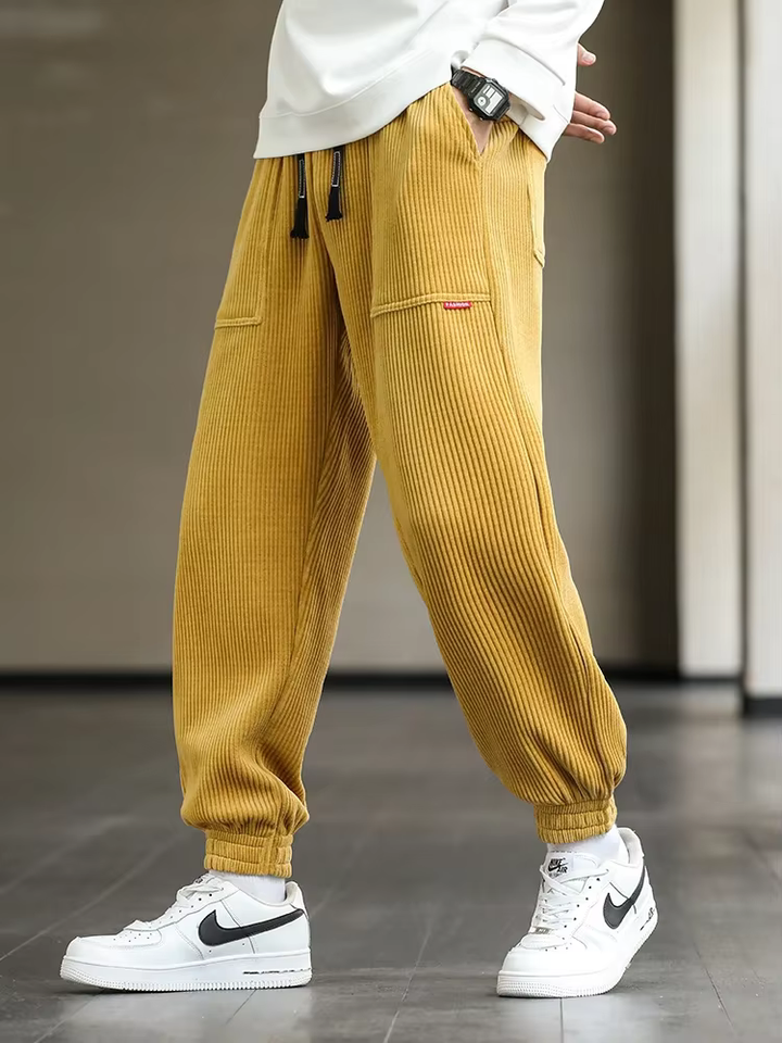 Senvara™ The Mustard Cord Comfy Joggers