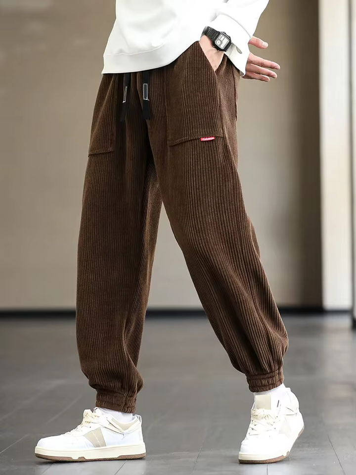 Senvara™ The Mustard Cord Comfy Joggers